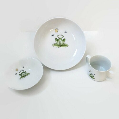 Assiette et mug pour enfant la petite grenouille