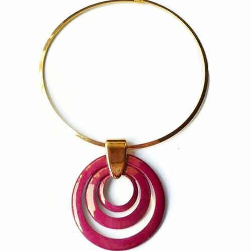 Bijou en porcelaine les cercles rouges