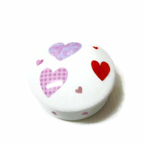 Boite en porcelaine les coeurs