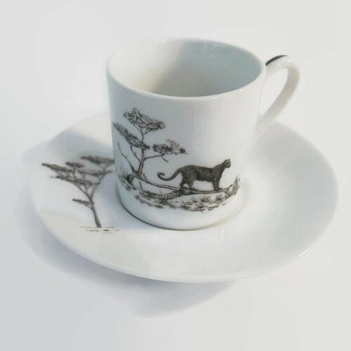 Tasses en porcelaine, les animaux d'afrique,