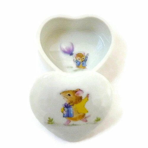 Boite en porcelaine personnalisable  la petite souris
