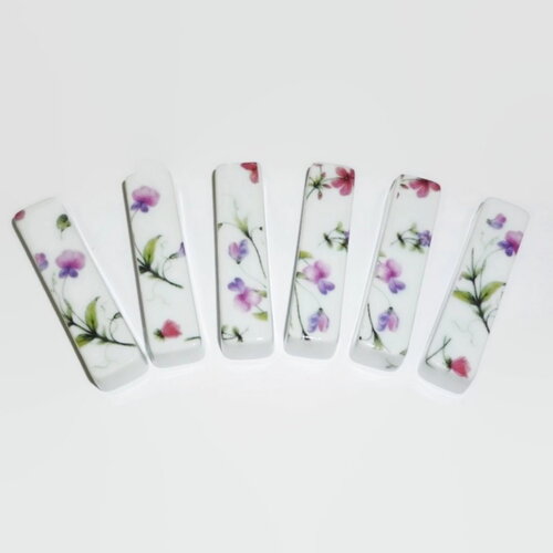 Porte-couteaux  en porcelaine fleurs des champs