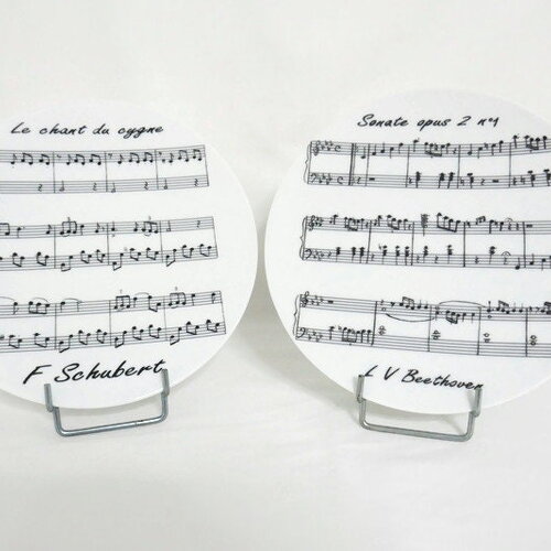 Assiette partition de musique