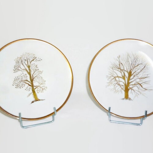 Assiette les arbres dorés