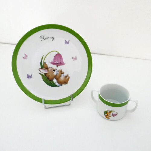 Assiette et mug pour enfant - le lapin de romy