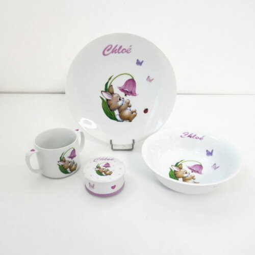 Assiette personnalisable le lapin de chloé