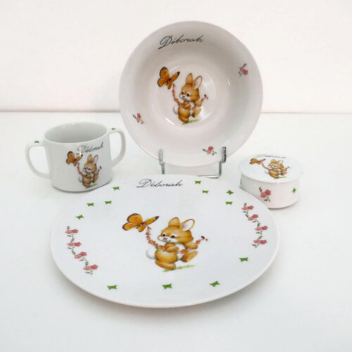 Assiette personnalisable le petit lapin de louise