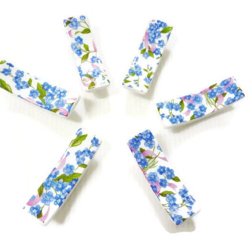 Porte-couteaux  porcelaine les myosotis
