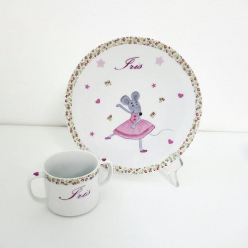 Assiette et bol la souris dansante