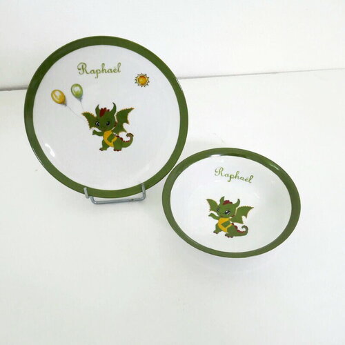 Assiette enfant  - le petit dragon