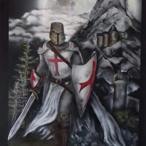 Toile Chevalier Templier Un Grand Marche