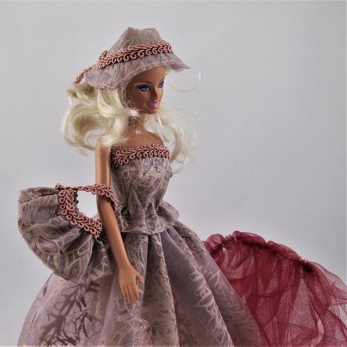 Vêtements pour poupée barbie - "robe de soirée"