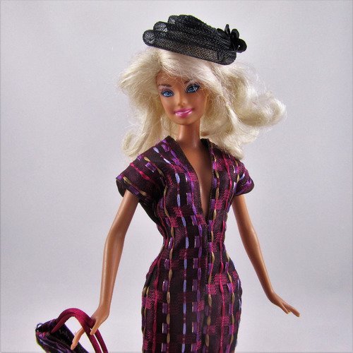 Vêtements pour poupée barbie - "robe de fête - la citadine"