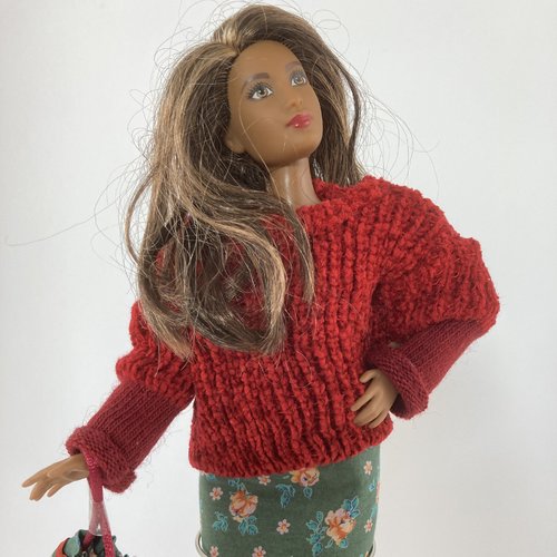 Vêtements pour poupée barbie - "ensemble douillet" pour barbie "un peu ronde""