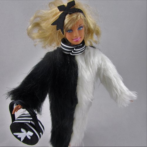 Vêtements pour poupée barbie - "manteau long "breizhitude""