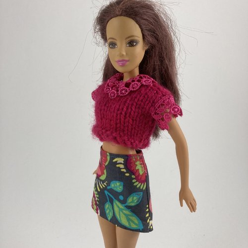 Vêtement pour poupée barbie - "printanière"