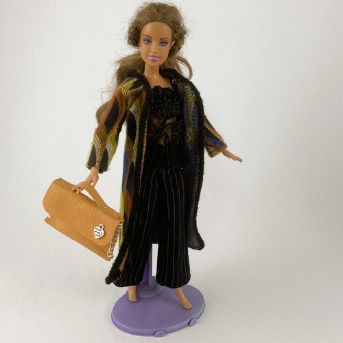Vêtement pour poupée barbie - "ensemble manteau/pantalon pour barbie"