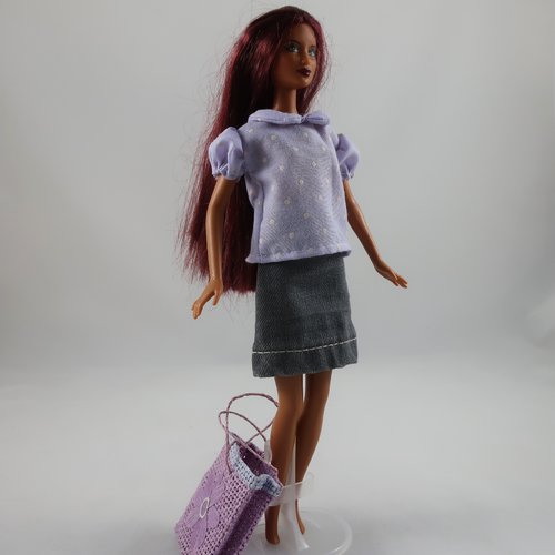 Vêtements pour poupée barbie - "ensemble printanier"