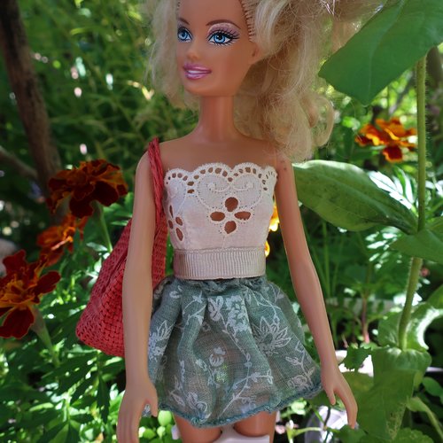 Vêtements pour poupée barbie - "ensemble estival"