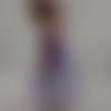 Vêtements pour poupées chéries corolle, paola reina, 32/33cm - robe longue "coeurs violets"