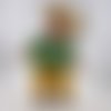 Vêtement pour poupée corps souple 36cm - tenue printanière vert/jaune