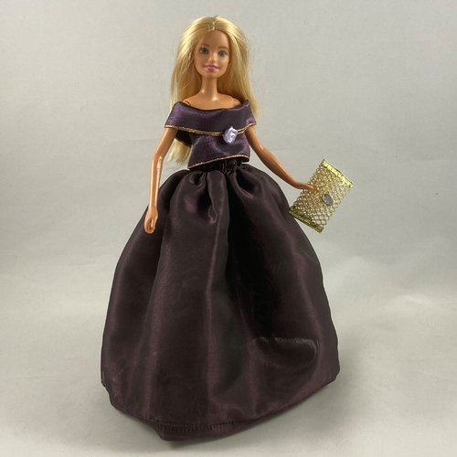 Vêtements pour poupée barbie - "robe longue de fête"