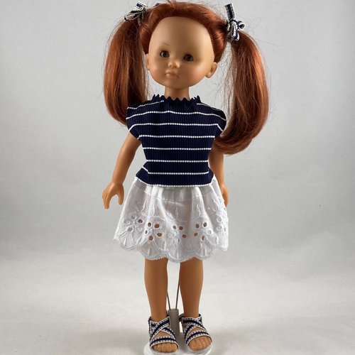 Vêtements pour poupées chéries corolle, paola reina, 32/33cm - "la marine"