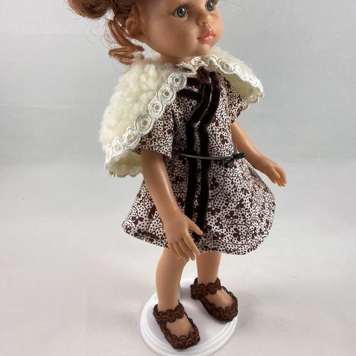 Vêtements pour poupées chéries corolle, paola reina, 32/33cm - "ensemble douillet d'automne"