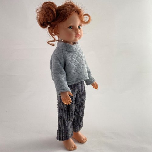 Vêtements pour poupées chéries corolle, paola reina, 32/33cm - "ensemble pantalon printemps"