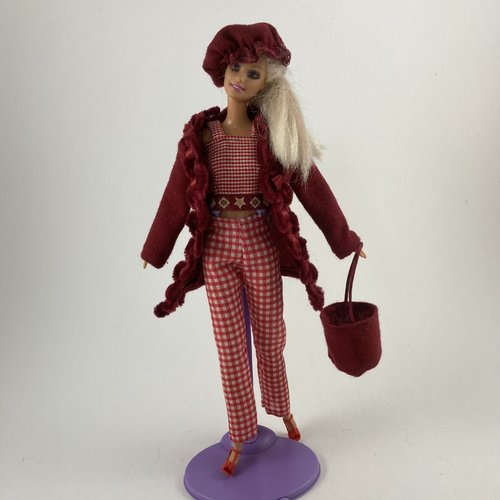 Vêtement pour poupée barbie - "ensemble rouge"