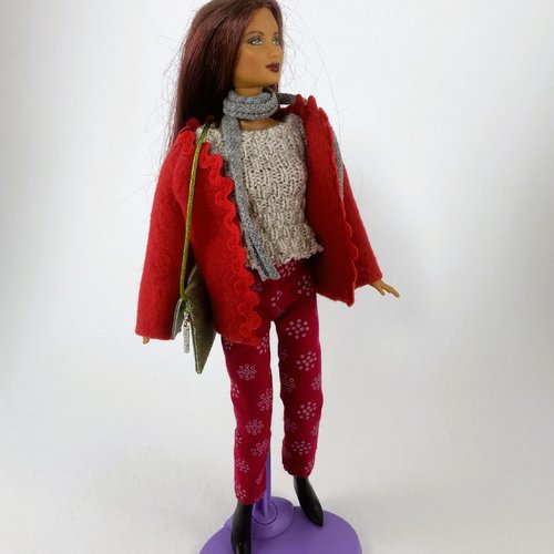 Vêtement pour poupée barbie - "ensemble veste/pantalon pour barbie"