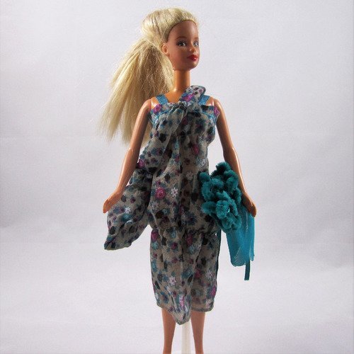 Vêtements pour poupée barbie - "robe légère pour l'été"