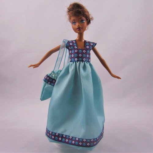 Vêtements pour poupée barbie - "robe pour un soir d'été"
