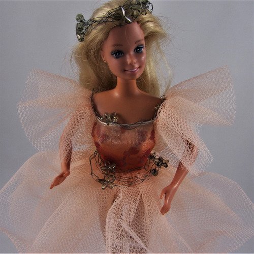 Vêtements pour poupée barbie - "tutu etoiles et papillons"