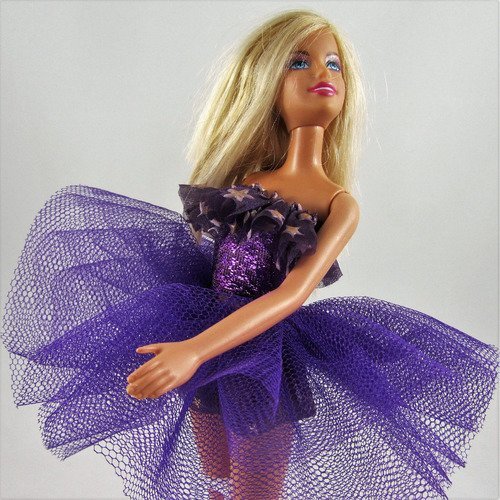 Vêtements pour poupée barbie - "tutu violet"