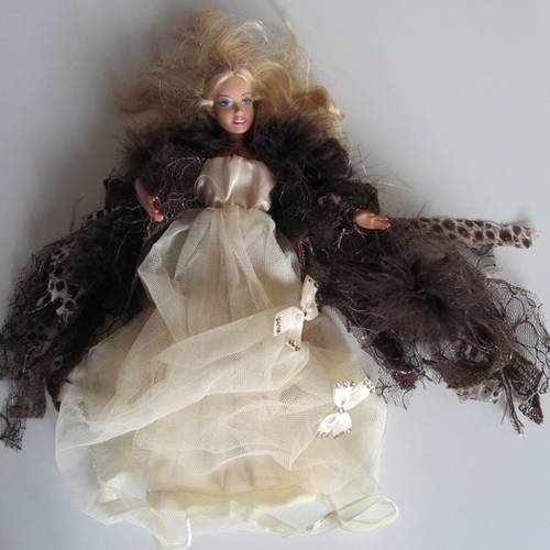 Vêtements pour poupées barbie - "robe somptueuse" pour barbie 