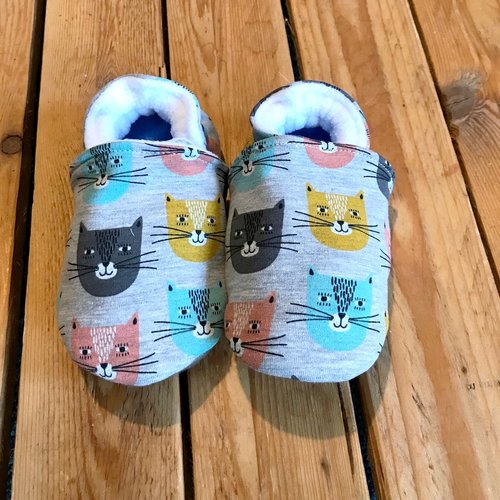 Chaussons bébé, chaussons souples,