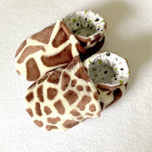 Chaussons souples bébé girafe