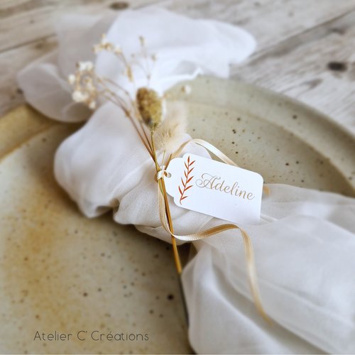 Marque place, tag personnalisés { good vibes } pour mariage, baptême ou tout événement festif