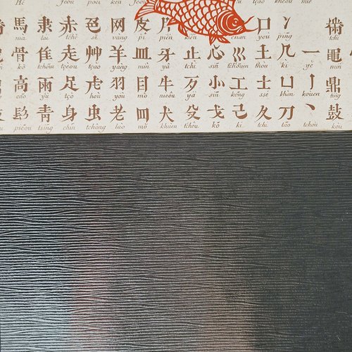 Commande valérie g. / carnet leporello motif japon et simili cuir noir