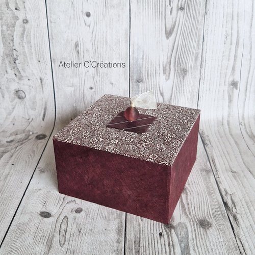 Coffret, écrin { prune } écrin à bijoux ou à secrets, coffret de rangement, coffret maquillage, boite à bonbons