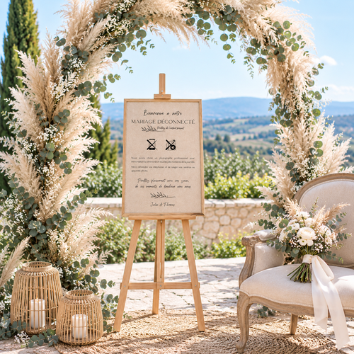 Poster pour mariage déconnecté, décoration de mariage - affiche numérique à imprimer