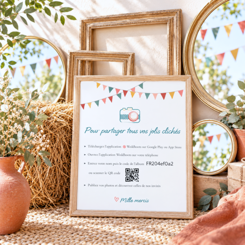 Affiche wedshoots partage de photos mariage - affiche numérique à imprimer