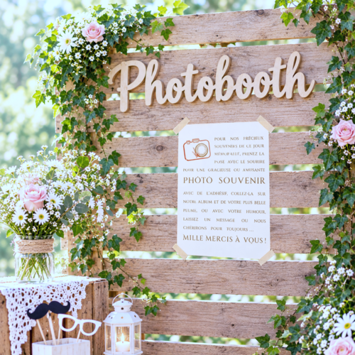 Poster photo souvenir pour mariage { good vibes } - affiche numérique à imprimer