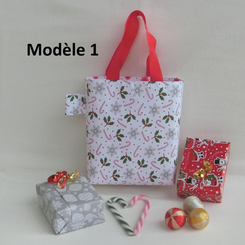 Tote bag enfant fille jusque 5 ans, sac shopping, emballage cadeau de noël, tissu coton, sac cadeau bébé