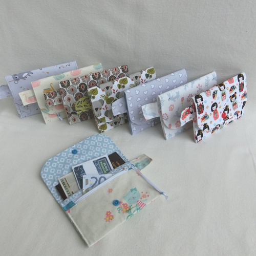 Porte monnaie fermeture zippée avec poche, tissu animaux, accessoire de sac, cadeau pâques enfant fille / garçon