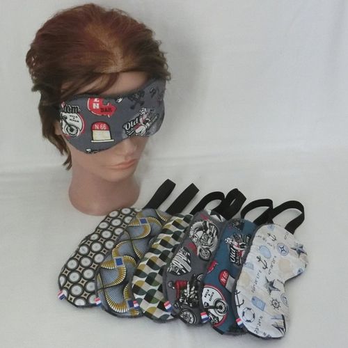 Masque de nuit occultant pour les yeux, coton et éponge bambou, masque de sommeil ou de voyage cadeau homme fête des pères