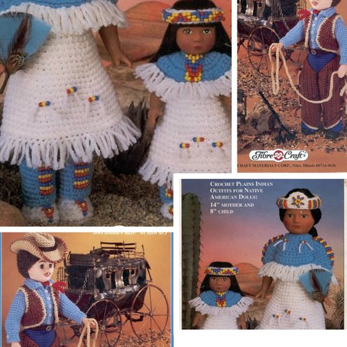 Vintage magazine format pdf.amigurumis,modèles vêtements déguisements pour poupée indiens au crochet ,patterns avec tutoriels anglaises