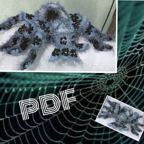 Modèle peluche l'araignée  au crochet ( style petites fleurs africaines)format pdf