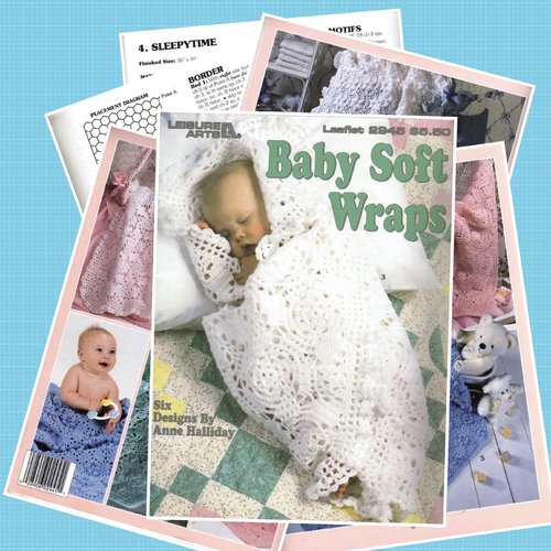 Magazine vintage en pdf. modèles chic couvertures pour bébé au crochet .patterns, tutoriels anglais  format pdf